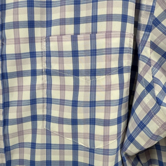 UNTUCKit Men's performance polyester purple plaid shirt size L - Picture 7 of 10